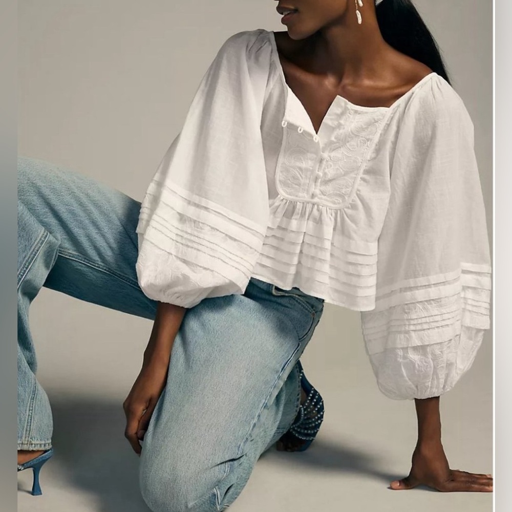 Anthropologie Lace Babydoll Blouse💋